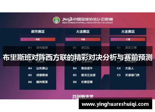 布里斯班对阵西方联的精彩对决分析与赛前预测